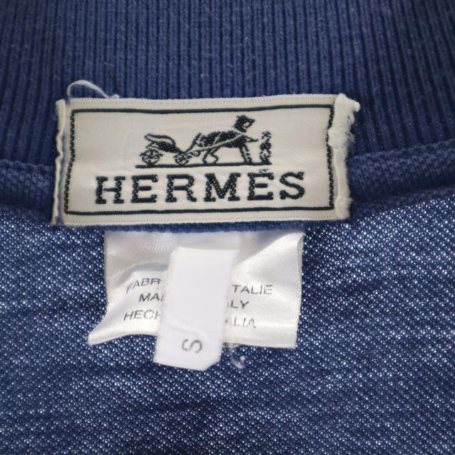 HERMES エルメス イタリア製 半袖 ポロシャツ S ブルー系 メンズ_6