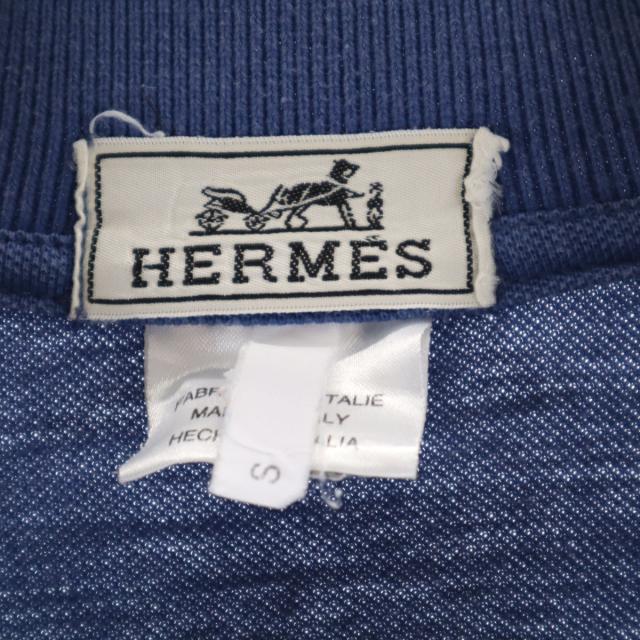HERMES エルメス イタリア製 半袖 ポロシャツ S ブルー系 メンズ_8