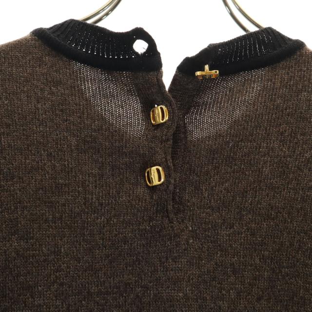 Salvatore Ferragamo サルヴァトーレフェラガモ 90s オールド 長袖 ニット ワンピース L ブラック レディース_2