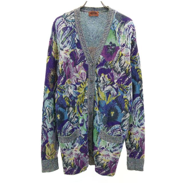 Missoni ミッソーニ 長袖 Vネック カーディガン 44 パープル系 レディース