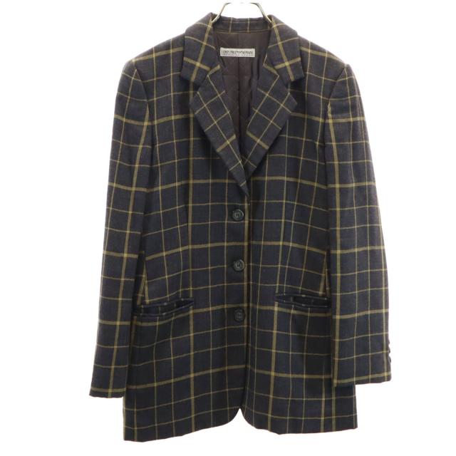 Emporio Armani エンポリオアルマーニ 90s イタリア製 オールド チェック柄 テーラードジャケット 40 裏キルティング メンズ