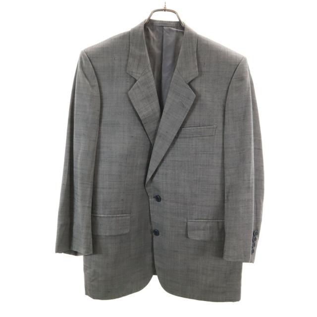 Christian Dior クリスチャンディオール 90s シルクブレンド オールド テーラードジャケット AB-4 グレー メンズ