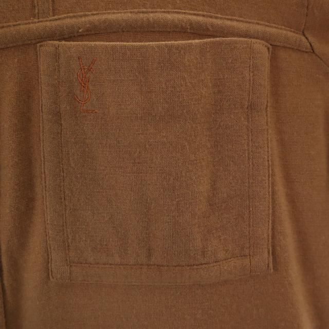 YVES SAINT LAURENT イヴサンローラン 90s オールド 長袖 ウールブレンド シャツ M キャメル メンズ_3