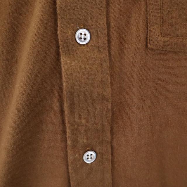 YVES SAINT LAURENT イヴサンローラン 90s オールド 長袖 ウールブレンド シャツ M キャメル メンズ_6