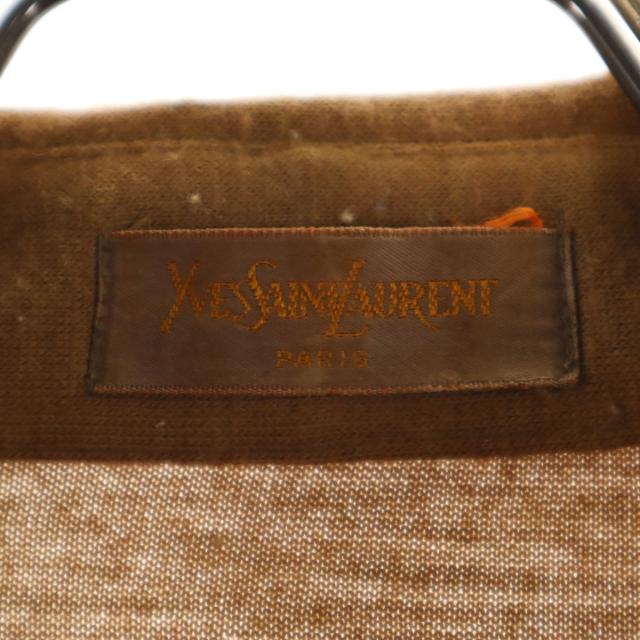 YVES SAINT LAURENT イヴサンローラン 90s オールド 長袖 ウールブレンド シャツ M キャメル メンズ_8