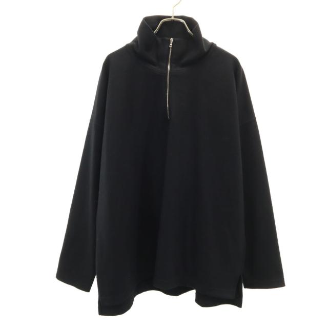 SOPHNET. ソフネット 日本製 長袖 ハーフジップ カットソー M ブラック メンズ