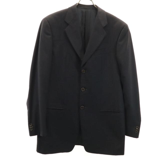 ARMANI COLLEZIONI アルマーニ コレツィオーニ イタリア製 ストライプ柄 テーラードジャケット 46 グレー メンズ