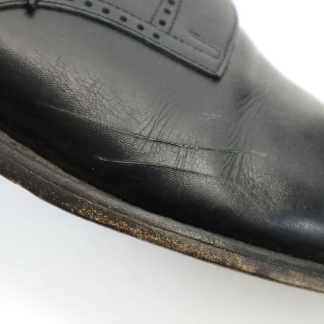 SCOTCH GRAIN スコッチグレイン レザー ビジネスシューズ 24 1/2 ブラック 外羽根 革靴 シューキーパー付き メンズ_5