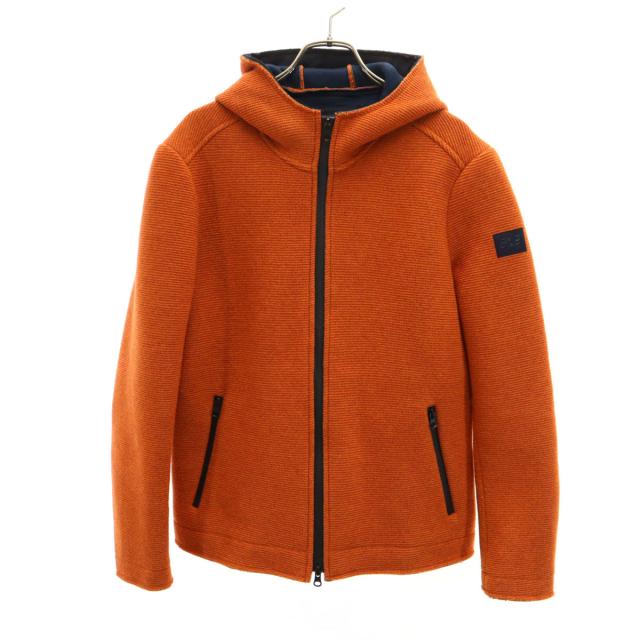 BOB ボブ イタリア製 ウールブレンド フードジャケット 46 オレンジ系 メンズ