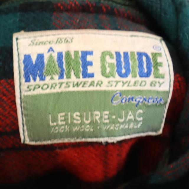 MAINE GUIDE 60s 70s ウール ヴィンテージ タータンチェック柄 長袖