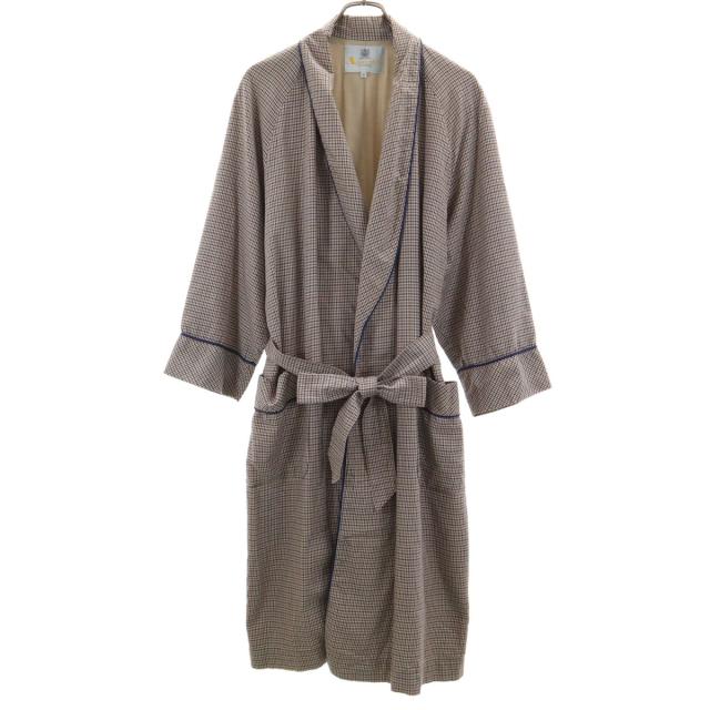 Aquascutum アクアスキュータム 80s 90s ロング ガウン M ネイビー系 メンズ