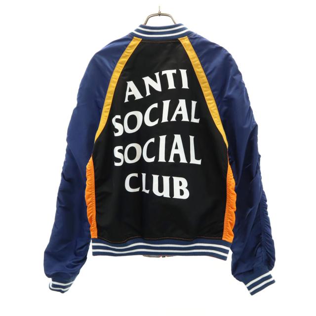 未使用 ALPHA アルファ ANTI SOCIAL SOCIAL CLUB アンチソーシャルソーシャルクラブ コラボ バックロゴ L-2B フライトジャケット メンズ
