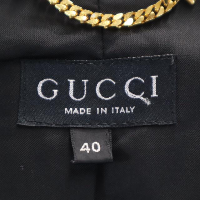 GUCCI グッチ イタリア製 ウールブレンド コート 40 グレー系 レディース