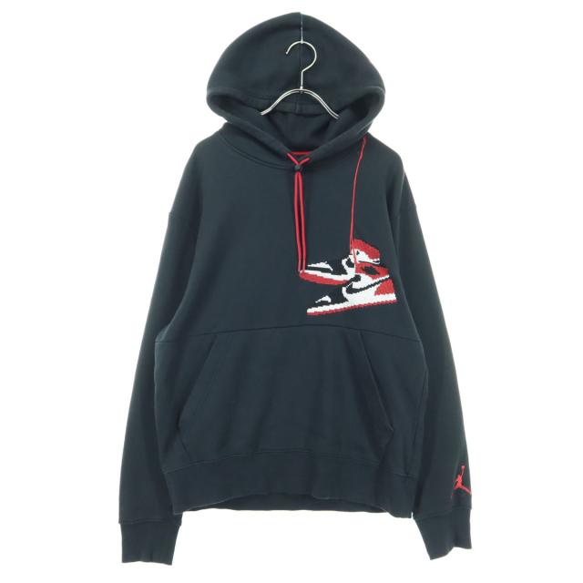 JORDAN ジョーダン 長袖 スウェットパーカー S ブラック 肩掛け AJ1 メンズ