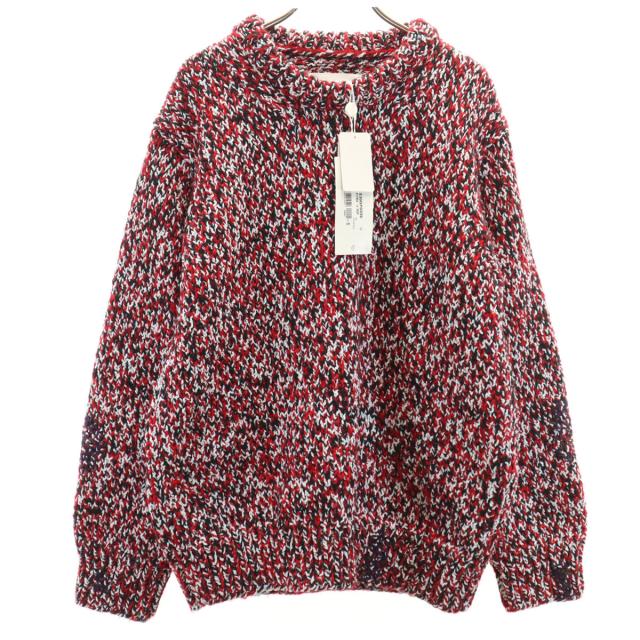 未使用 Maison Margiela メゾンマルジェラ ウールブレンド 長袖 メランジ セーター S レッド系 ニット レディース