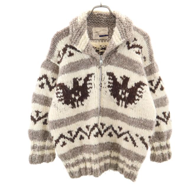 COWICHAN INDIAN 90s オールド カウチンジャケット グレー系 ニット メンズ