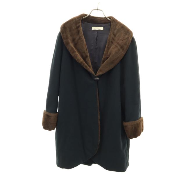 miss chloe ミスクロエ 90s 日本製 オールド ショールカラー コート 40 ブラック系 レディース
