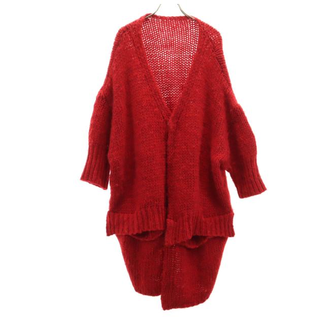 RISMAT by Y’s リスマット バイ ワイズ 日本製 ロング ニットカーディガン 2 レッド ヨウジヤマモト レディース