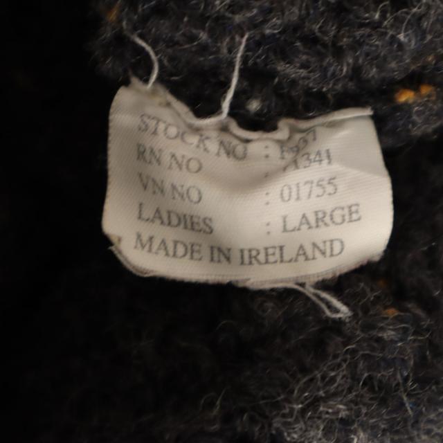 L.L.Bean エルエルビーン 80s アイルランド製 ヴィンテージ 長袖 Vネック ニットカーディガン L アウトドア レディース