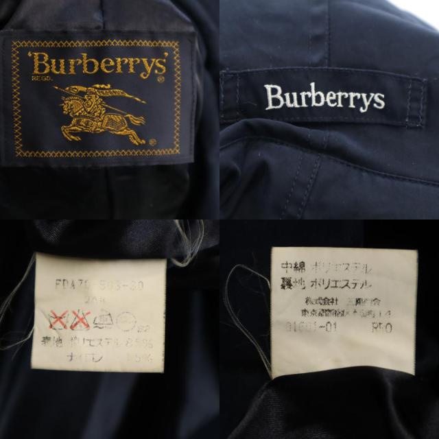 Burberrys バーバリーズ 90s オールド フーデット コート ネイビー ライナー付き 三陽商会 レディース_9