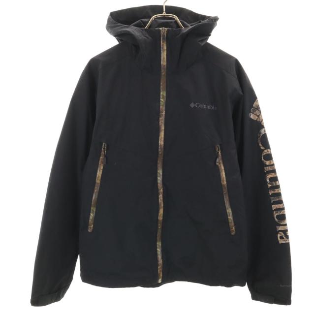 Columbia コロンビア 長袖 デクルーズ サミット パターンド マウンテンパーカー M ブラック アウトドア PM3751 メンズ