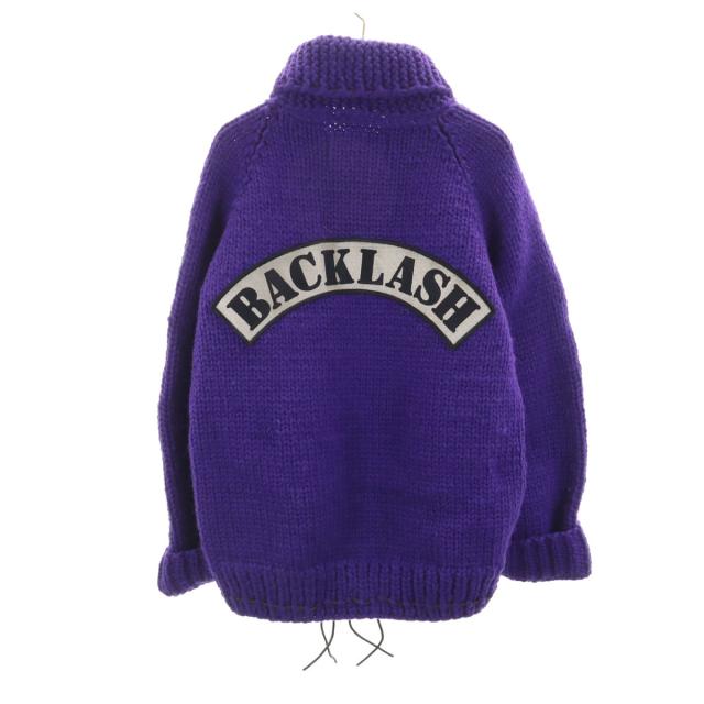 美品 ISAMU KATAYAMA BACKLASH イサムカタヤマ バックラッシュ KANATA カナタ コラボ カナダ製 バックロゴ ニットジャケット メンズ