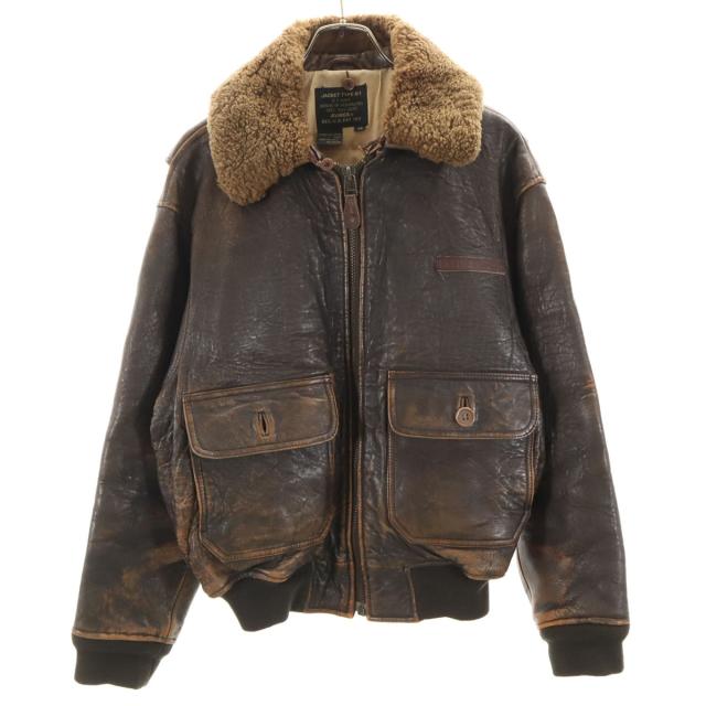 AVIREX アヴィレックス 90s オールド G-1 レザー フライトジャケット XS ブラウン メンズ