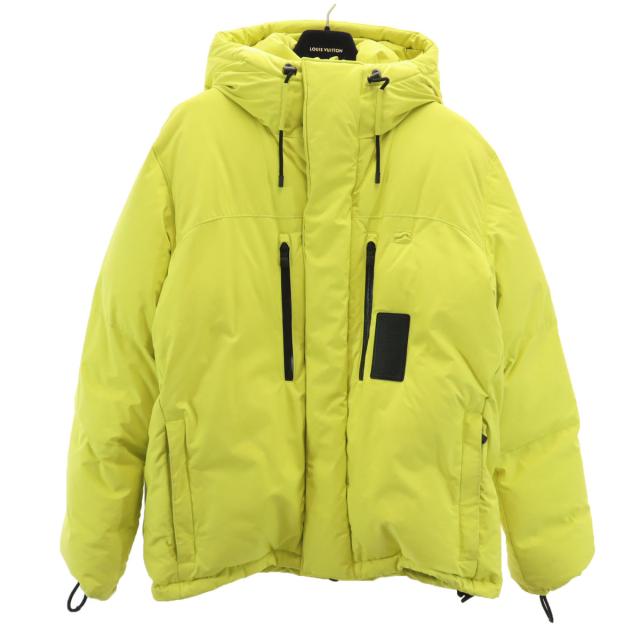 LOUIS VUITTON ルイヴィトン フランス製 ダウンジャケット 44 イエロー ハンガー カバー付き メンズ