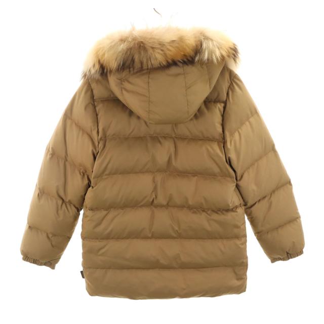 MONCLER モンクレール ファー付き ダウンジャケット 0 0 カーキベージュ レディース_1