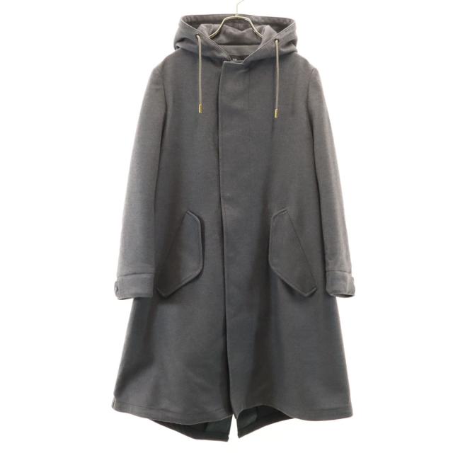 美品 THE RERACS ザリラクス 19FW 日本製 フーデッド ウールコート 36 グレー レディース