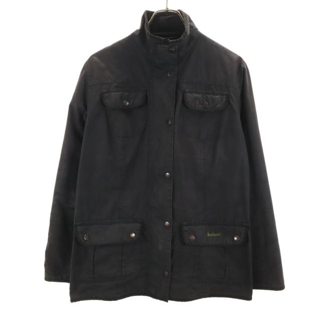 Barbour バブアー 英国製 3ワラント SMU UTILITY オイルドジャケット 14 ブラック ワックス レディース