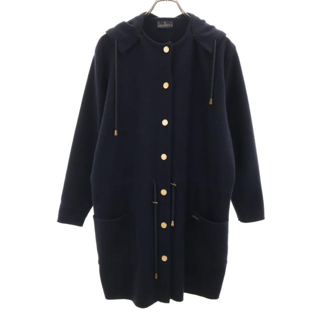 Le Minor ルミノア 90s フランス製 オールド ニットカーディガン 38 ネイビー レディース