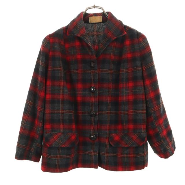 PENDLETON ペンドルトン 40s 50s ヴィンテージ チェック 長袖 ウールシャツ レッド レディース