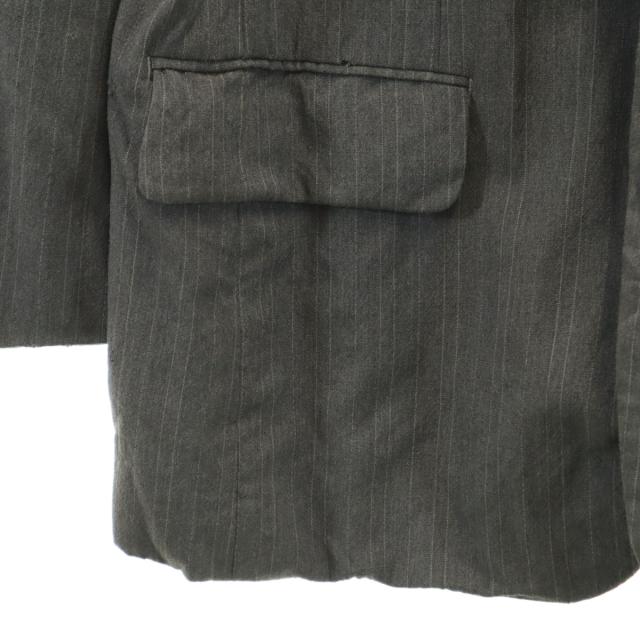 COMME des GARCONS HOMME コムデギャルソンオム 80s 1989年 日本製 オールド ストライプ柄 テーラードジャケット S グレー メンズ_6