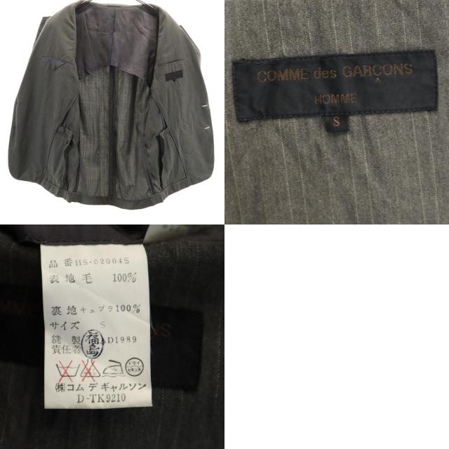 COMME des GARCONS HOMME コムデギャルソンオム 80s 1989年 日本製 オールド ストライプ柄 テーラードジャケット S グレー メンズ_9