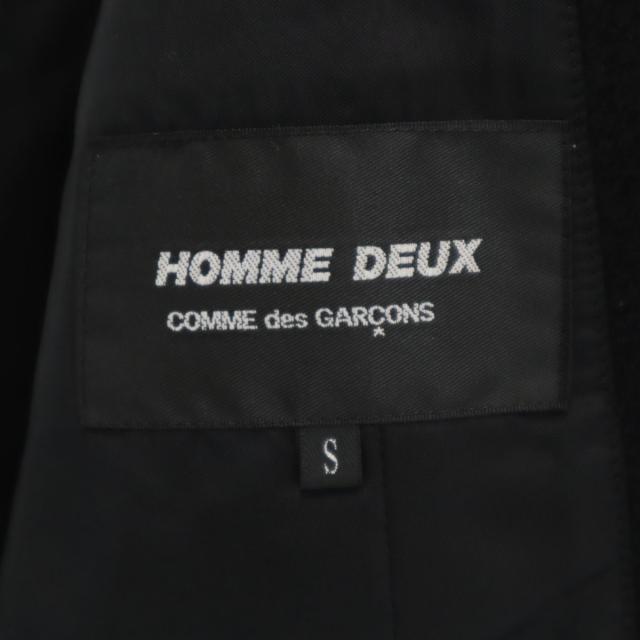 COMME des GARCONS HOMME DEUX コムデギャルソンオムドゥ 2016年製 ウールカシミヤブレンド 日本製 チェスターコート S ブラック メンズ_8
