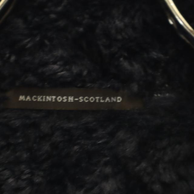 Mackintosh マッキントッシュ スコットランド製 キルティング厚地の外套 36 黒いこと 中綿 裏毛革 レディース