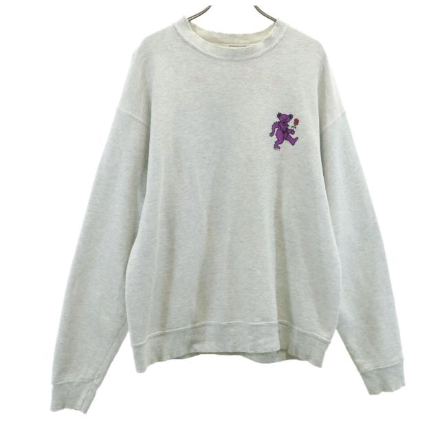 FRUIT OF THE LOOM フルーツオブザルーム 90s USA製 オールド バックプリント グレイトフル デッドベア スウェット トレーナー メンズ