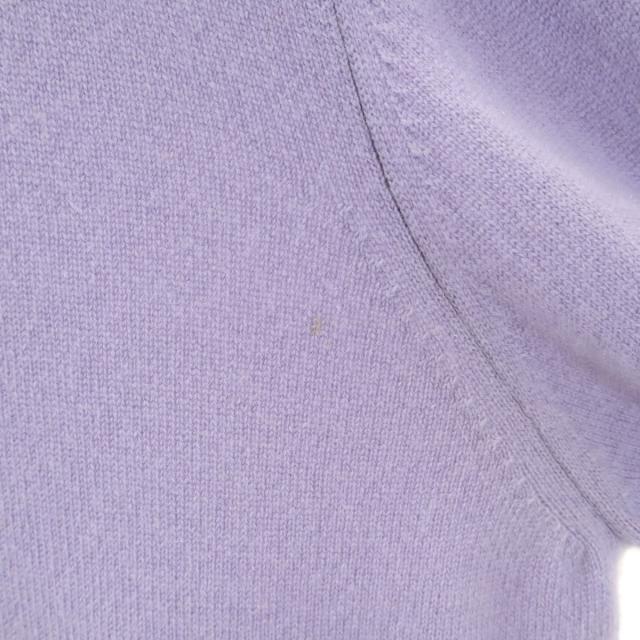 HERMES エルメス イタリア製 カシミヤ100％ 長袖 ハーフジップ ニット L ラベンダー セーター メンズ