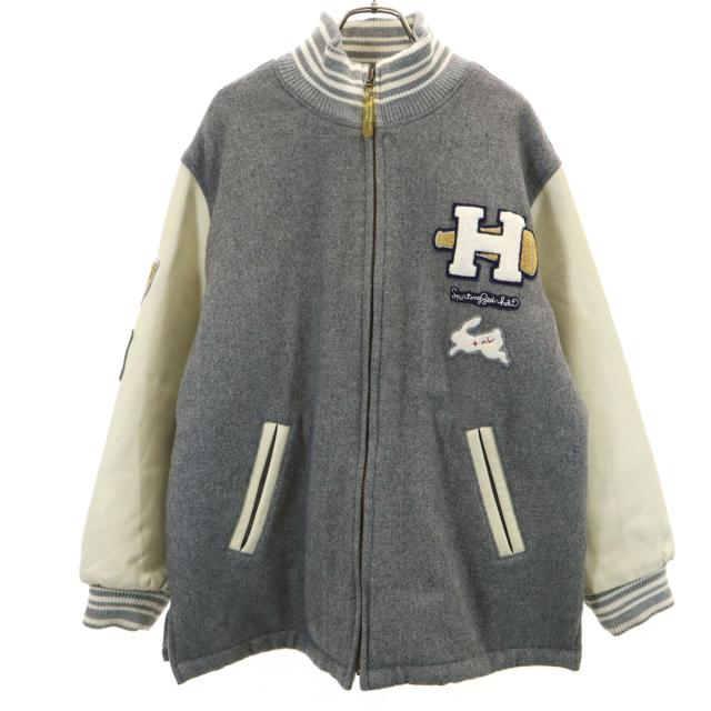 HAI SPORTING GEAR スタジャン ジャケット 牛革 HAI SPORTING GEAR ハイスポーティングギア 牛革レザー切替 スタジャン