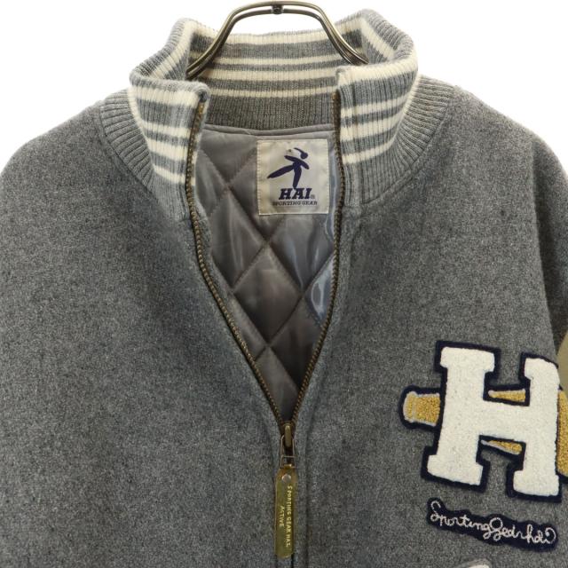 HAI SPORTING GEAR スタジャン ジャケット 牛革 HAI SPORTING GEAR ハイスポーティングギア 牛革レザー切替 スタジャン
