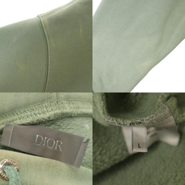 Dior ディオール CD Icon刺繍 長袖 スウェットパーカー L ダスティミント系 59598 メンズ