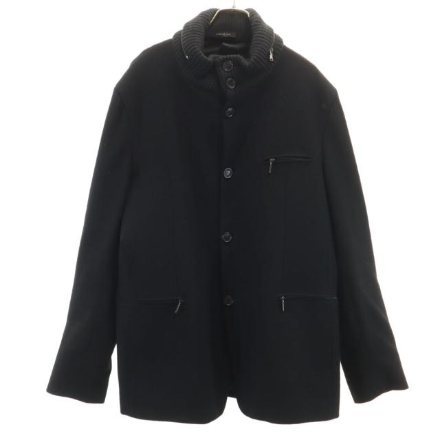 Emporio Armani エンポリオアルマーニ イタリア製 ウールジャケット 56 ブラック ビッグサイズ メンズ