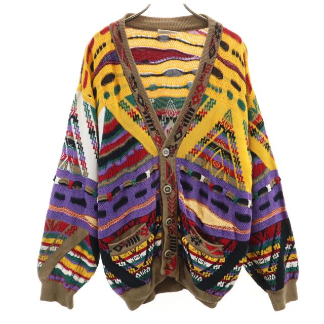 COOGI クージー 90s オーストラリア製 オールド 長袖 3D ニットカーディガン M マルチ メンズ 20,306円