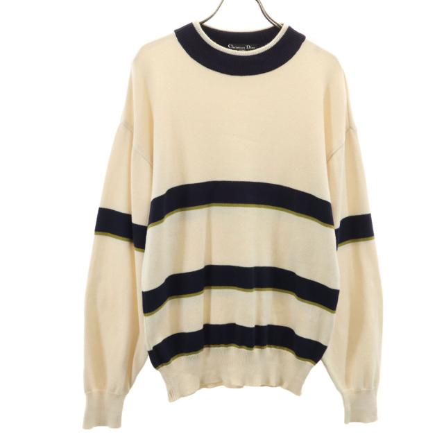 Christian Dior SPORTS クリスチャンディオールスポーツ 90s オールド 長袖 ニット M アイボリー セーター メンズ