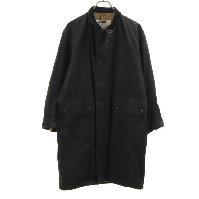 Barbour バブアー MARGARET HOWELL マーガレットハウエル コラボ イングランド製 ワックス ロングコート 8 ブラック レディース