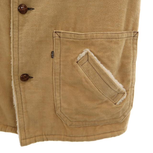Levi’s リーバイス 70s USA製 ヴィンテージ ランチ コート L ベージュ 裏ボア メンズ_5