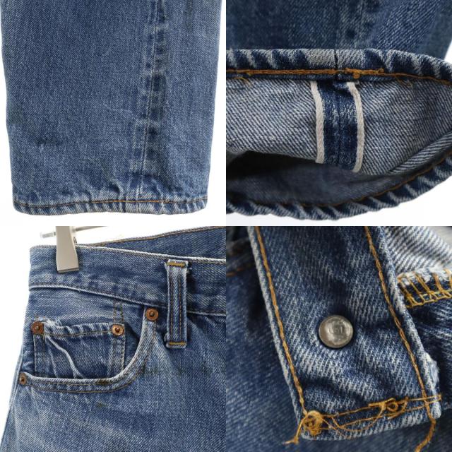 Levi’s リーバイス 70s 赤耳 66前期 スモールe ヴィンテージ ボタン裏6 デニムパンツ w29 ブルー系 ジーンズ レディース_8
