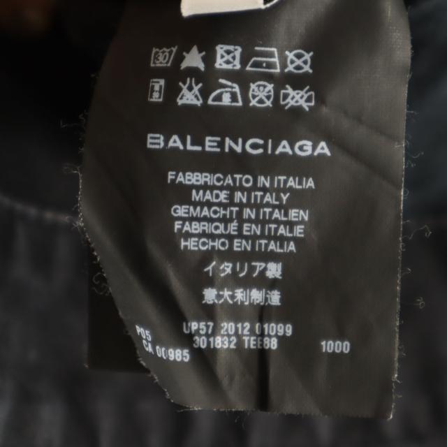 BALENCIAGA バレンシアガ イタリア製 総柄 ロングパンツ W29 ブラック メンズ_8