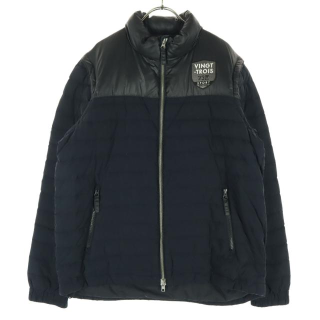 23ku SPORT 23区スポーツ ワンポイントロゴ 長袖 ダウンジャケット LL ブラック メンズ